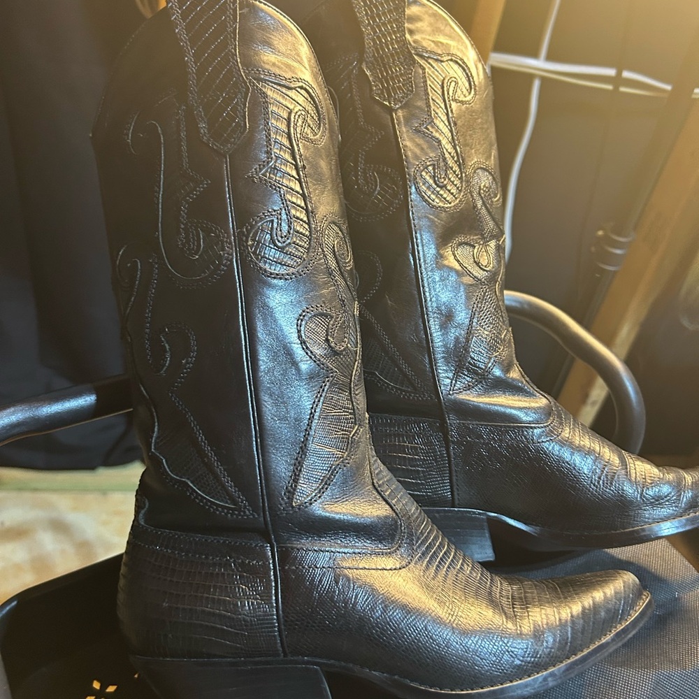 Nine West Black Heeled Boots